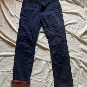 Merona size 34 plaid cuff pant inside print